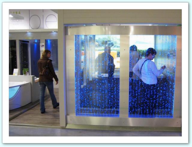 divisorio separé acqua bolle aria leds